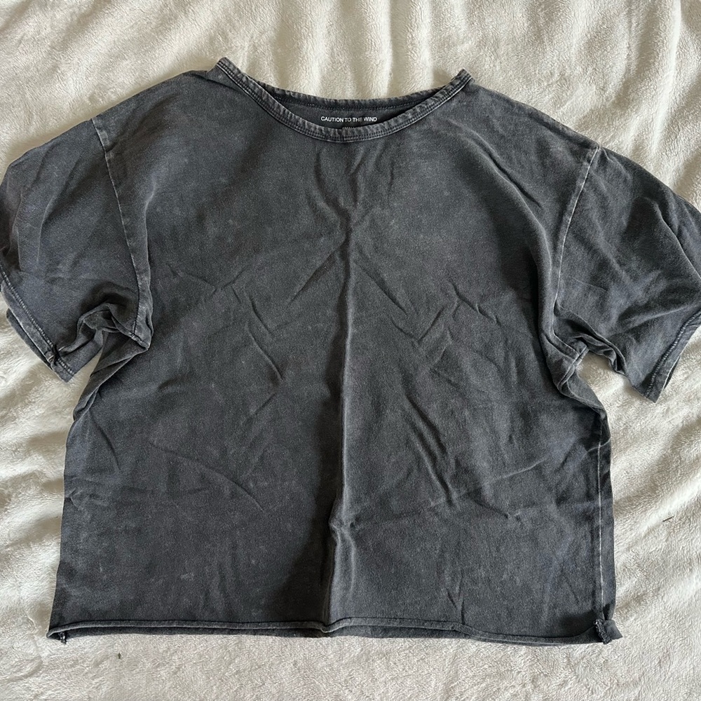 Caution To The Wind Black Crop Top